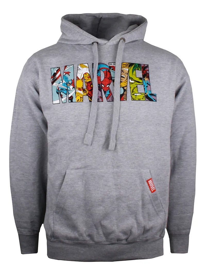 Marvel - Sweat à capuche Gris chiné - Kiabi
