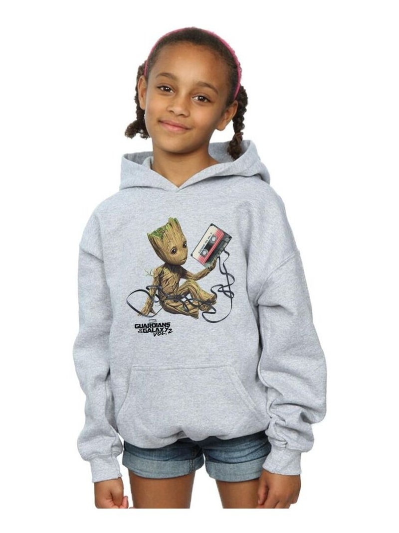 Marvel - Sweat à capuche GUARDIANS OF THE GALAXY Gris chiné - Kiabi