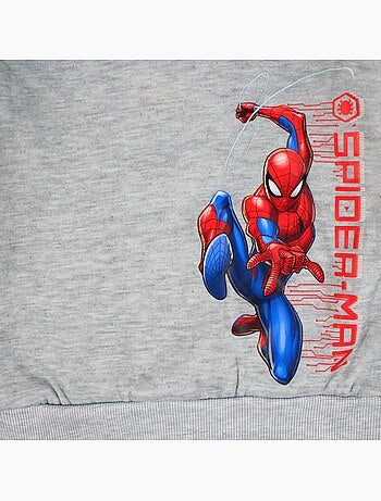 Marvel - sweat à capuche imprimé, manches longues, poche kangourou et finitions bord-côte