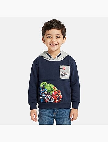 Marvel - sweat à capuche imprimé, poche kangourou