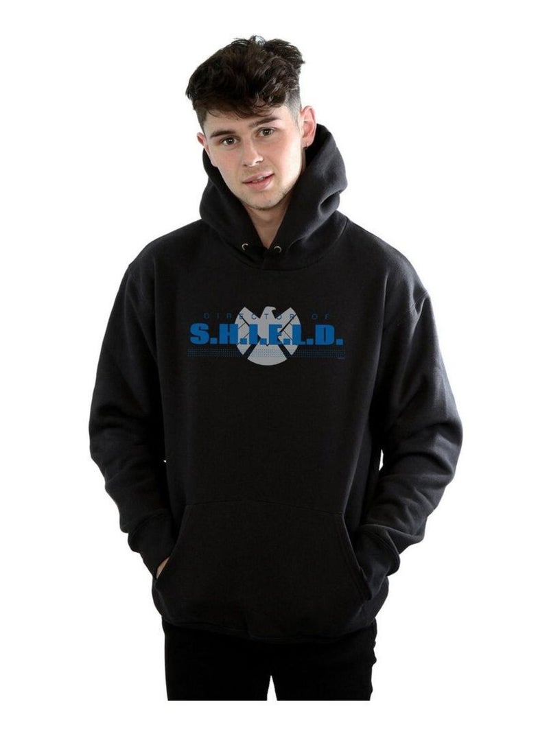 Marvel - Sweat à capuche Les Agents du S.H.I.E.L.D. DIRECTOR OF SHIELD Noir - Kiabi