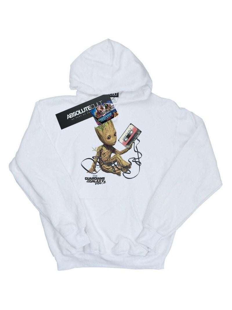 Marvel - Sweat à capuche Les Gardiens de la Galaxie Blanc - Kiabi