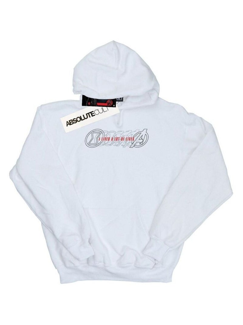 Marvel - Sweat à capuche LOTS OF LIVES Blanc - Kiabi