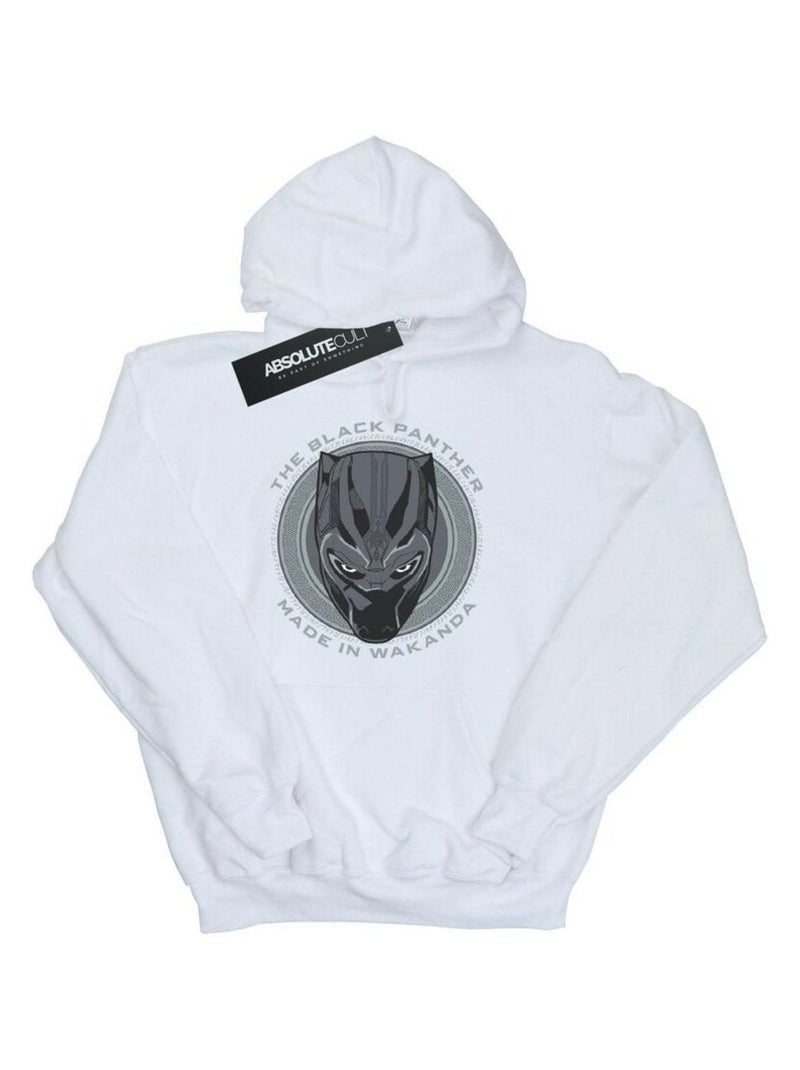 Marvel - Sweat à capuche MADE IN WAKANDA Blanc - Kiabi