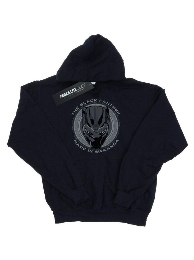 Marvel - Sweat à capuche MADE IN WAKANDA Bleu marine - Kiabi