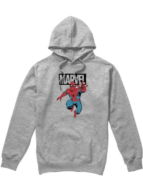 Marvel - Sweat à capuche motif Homme araignée style saut - Kiabi