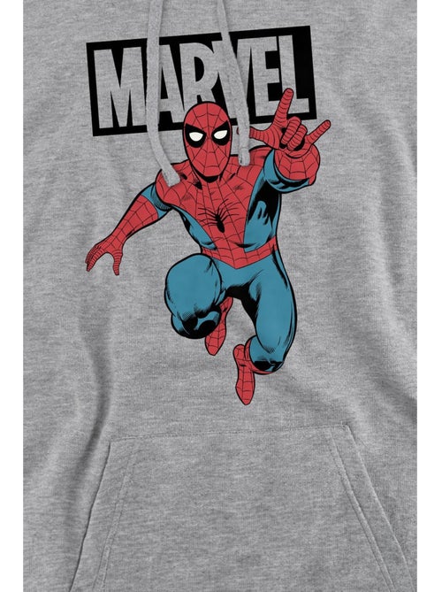 Marvel - Sweat à capuche motif Homme araignée style saut - Kiabi