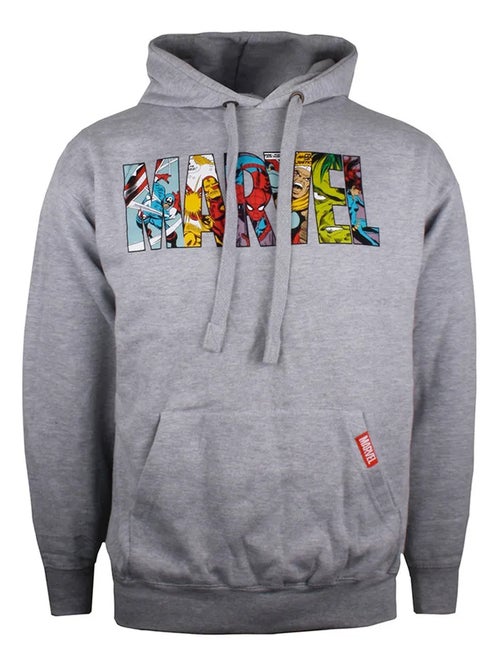 Marvel - Sweat à capuche motifs logo et personnages - Kiabi