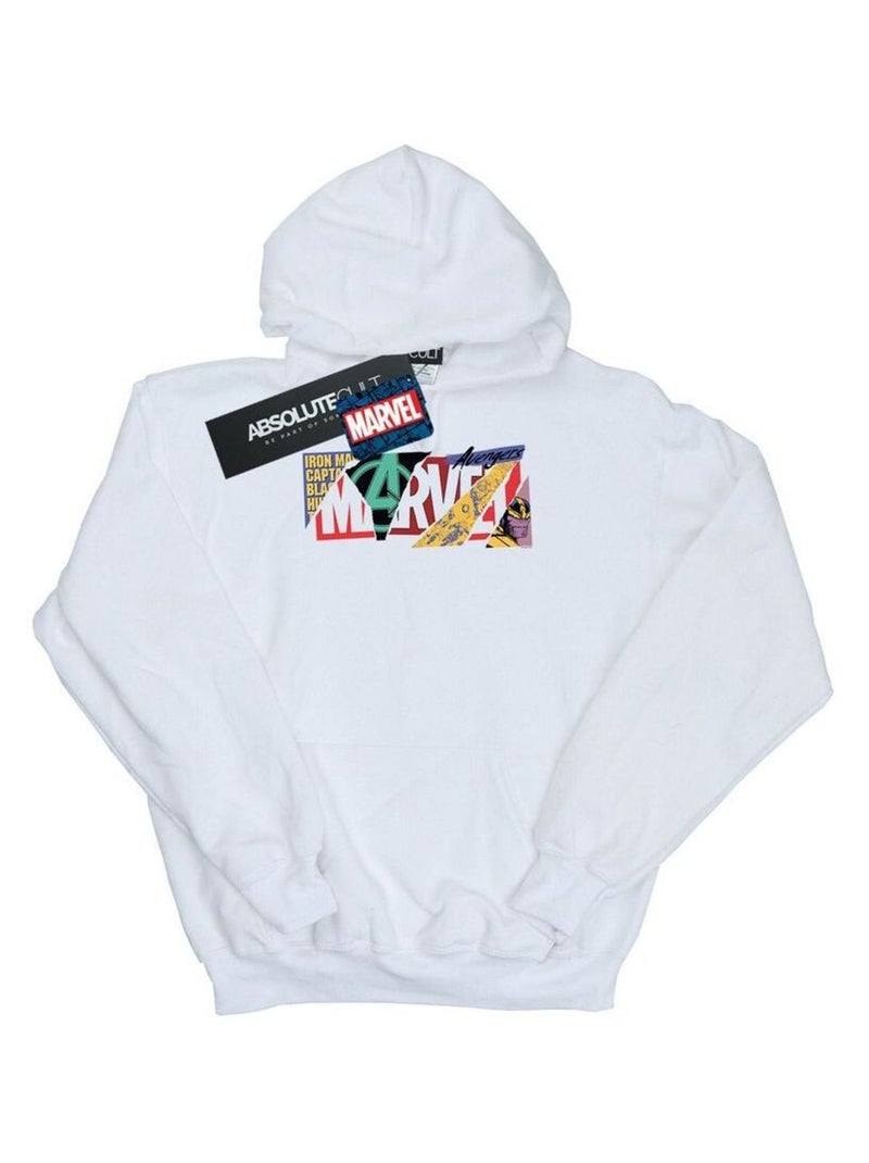 Marvel - Sweat à capuche motif/style logo Blanc - Kiabi