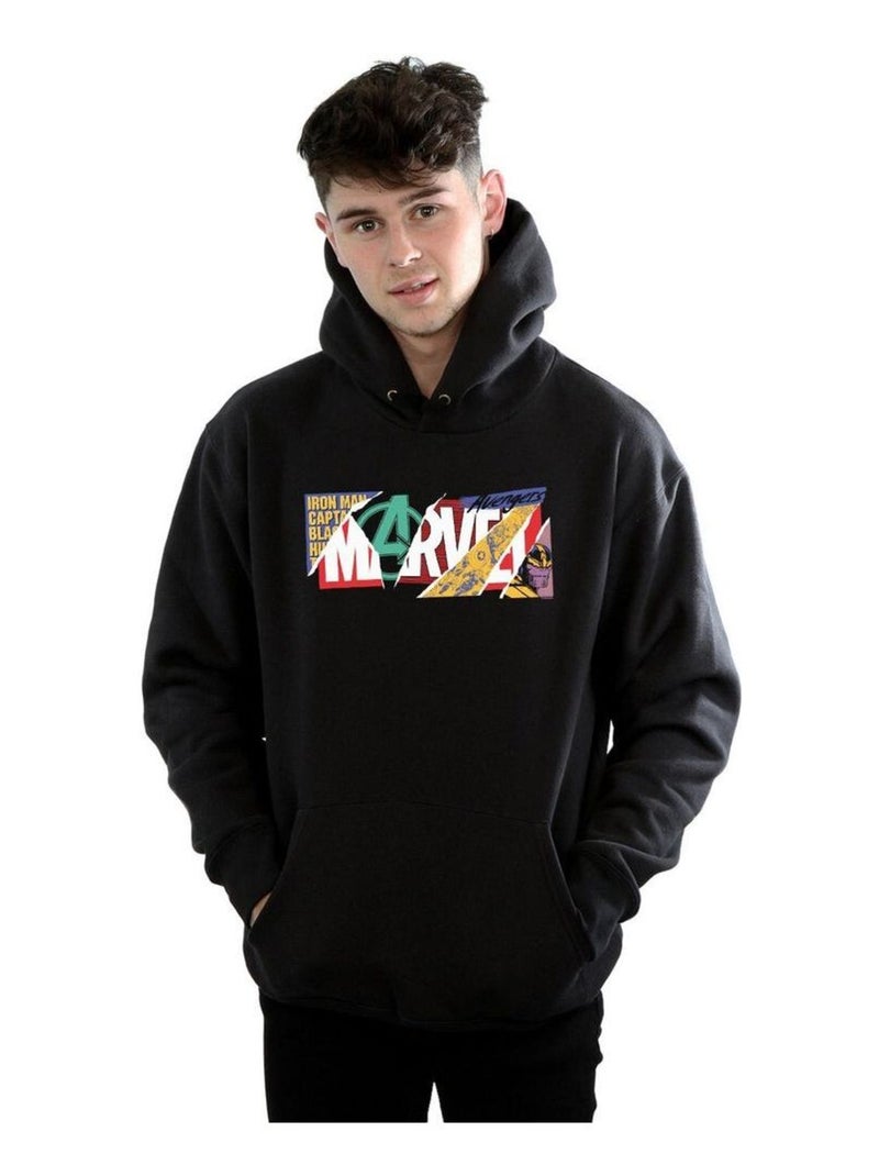 Marvel - Sweat à capuche motif/style logo Noir - Kiabi