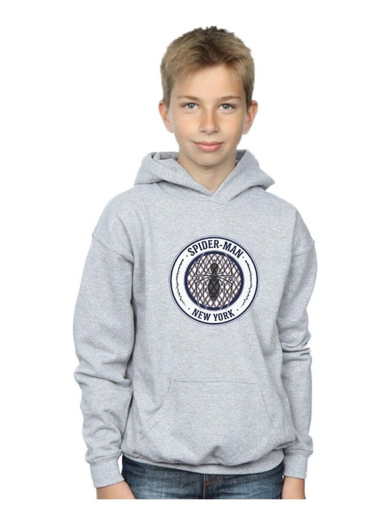 Marvel - Sweat à capuche NEW YORK Gris chiné - Kiabi