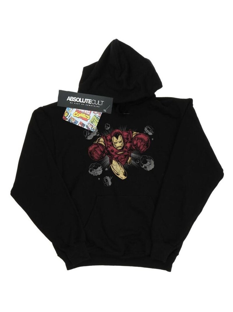 Marvel - Sweat à capuche ROCKS Noir - Kiabi