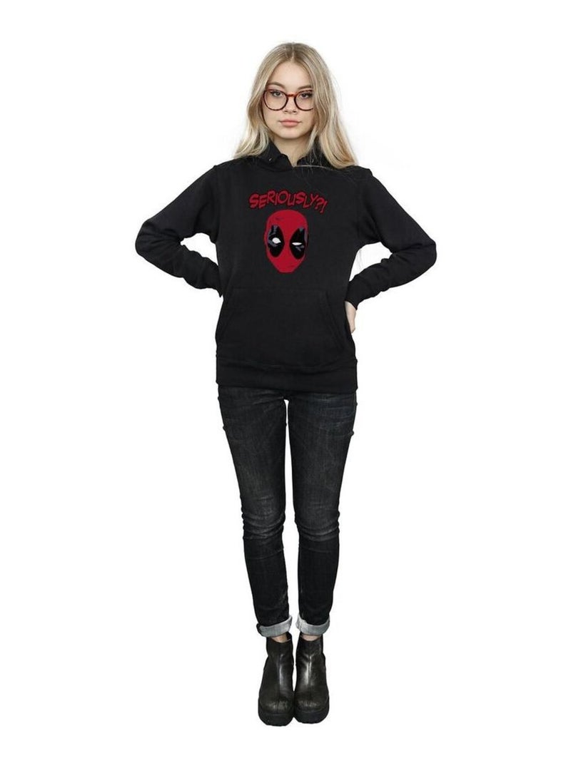 Marvel - Sweat à capuche SERIOUSLY Noir - Kiabi