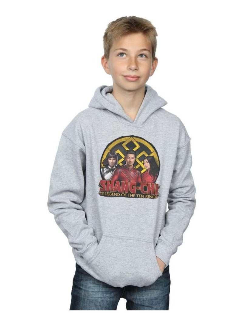 Marvel - Sweat à capuche SHANG-CHI AND THE LEGEND OF THE TEN RINGS Gris chiné - Kiabi