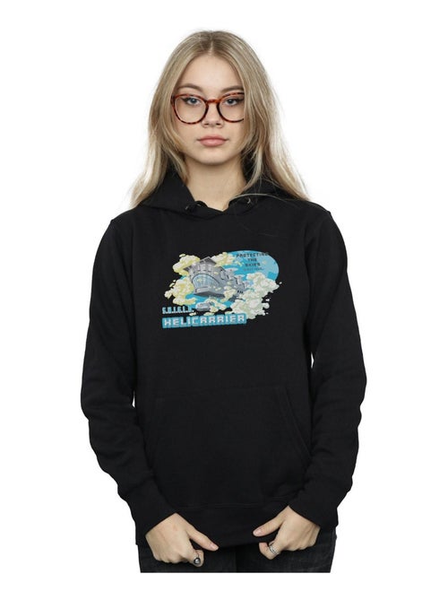 Marvel - Sweat à capuche S.H.I.E.L.D. HELLICARRIER PROTECTING THE SKIES - Kiabi