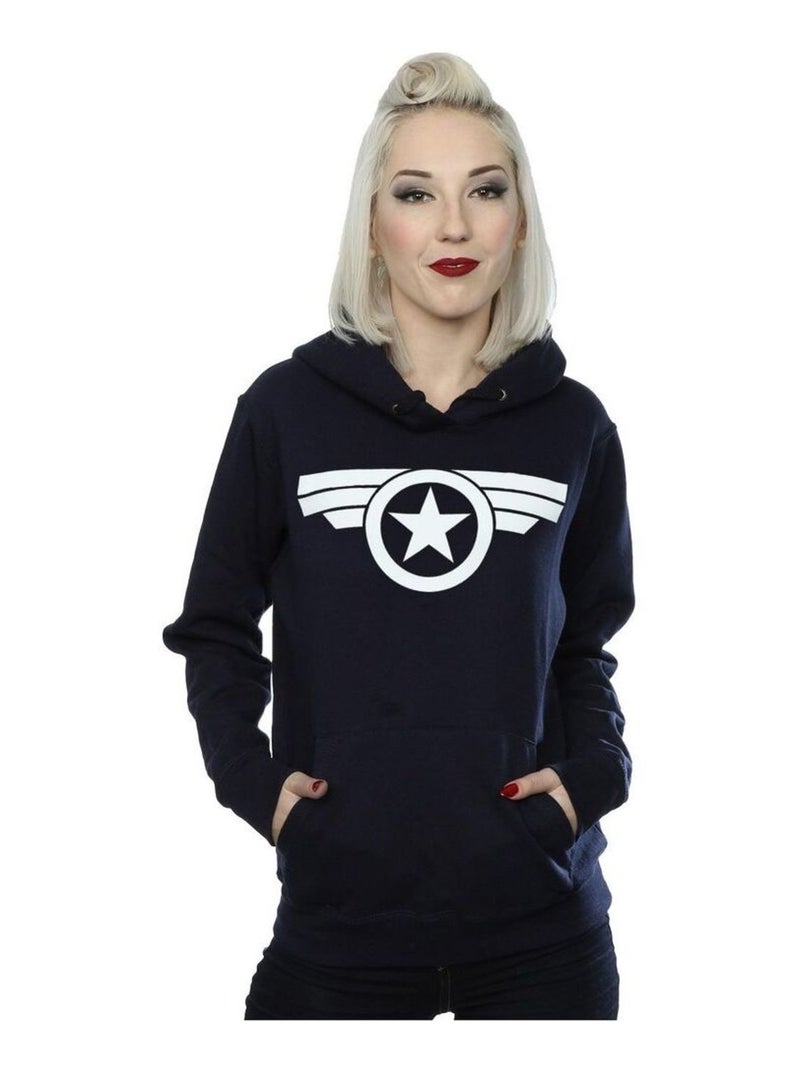 Marvel - Sweat à capuche SLà-HautER SOLDIER Bleu marine - Kiabi