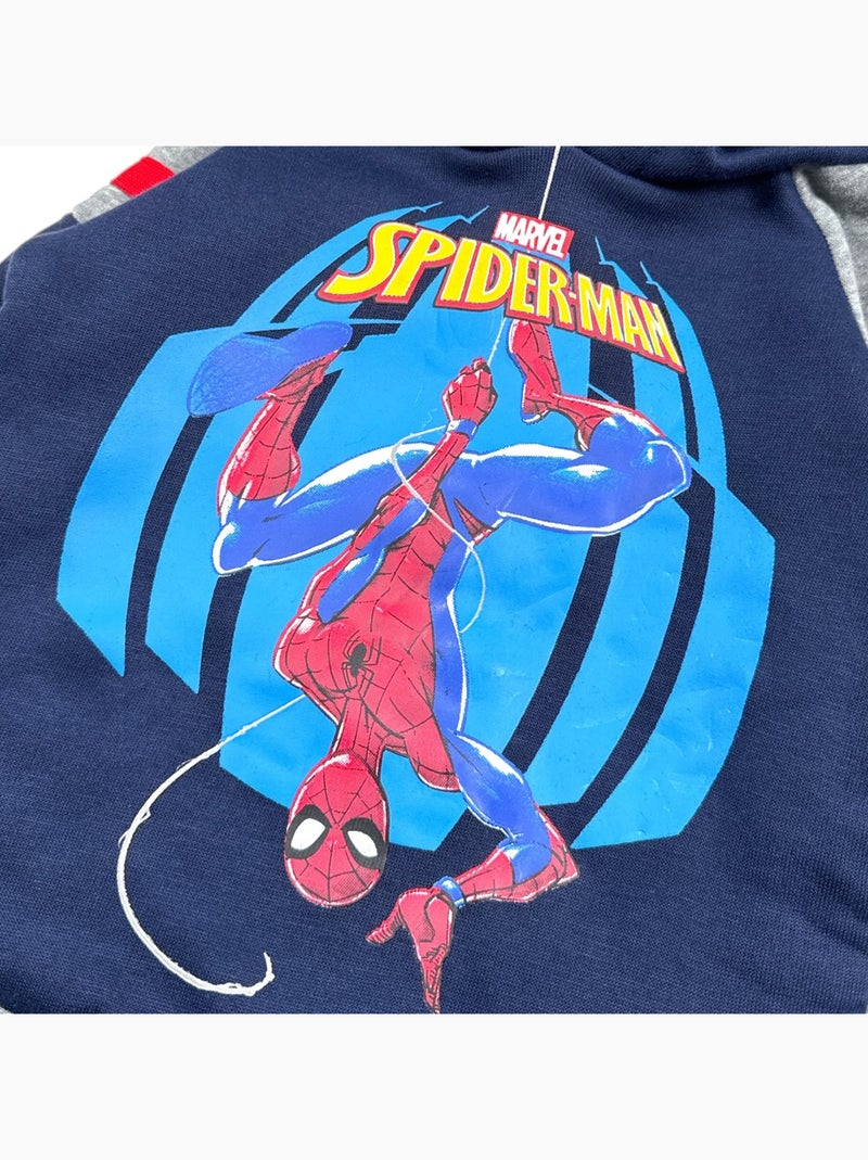 Marvel - Sweat à capuche Spiderman Bleu marine - Kiabi