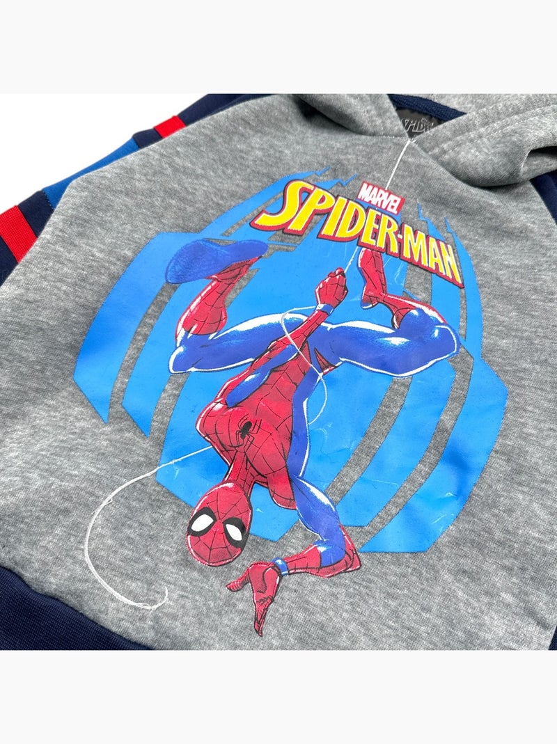 Marvel - Sweat à capuche Spiderman Gris - Kiabi