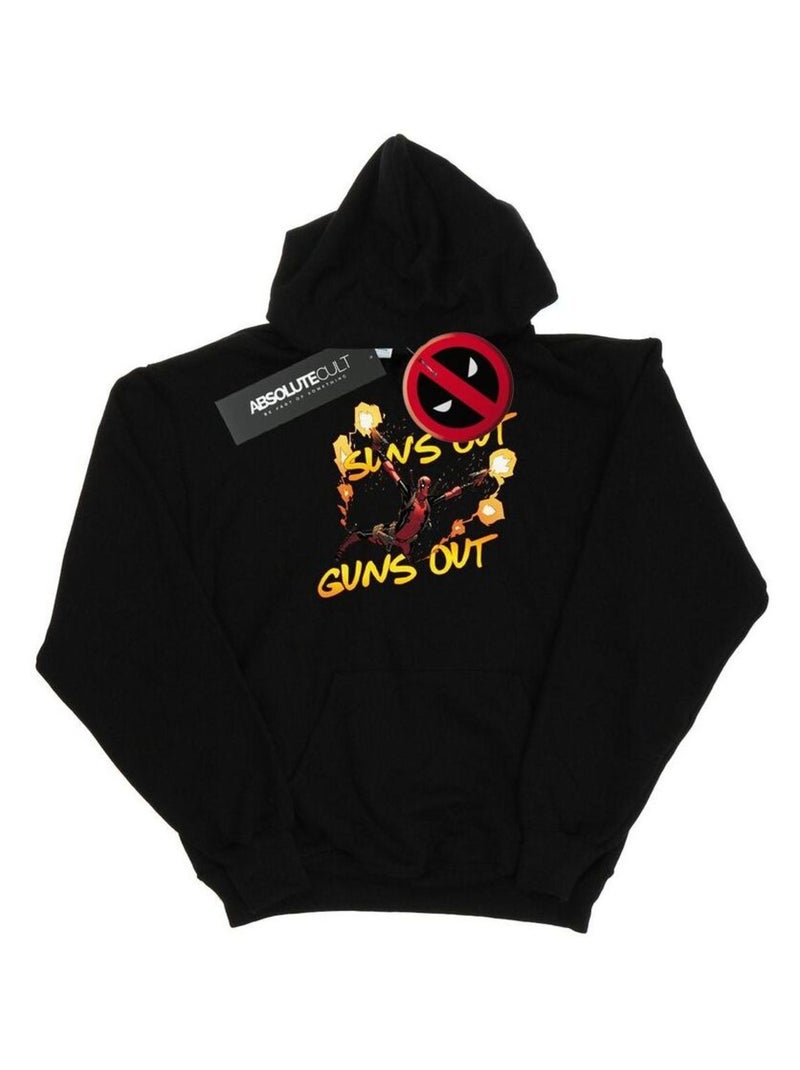 Marvel - Sweat à capuche SUN'S OUT GUNS OUT Noir - Kiabi