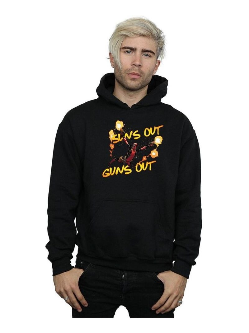 Marvel - Sweat à capuche SUN'S OUT GUNS OUT Noir - Kiabi