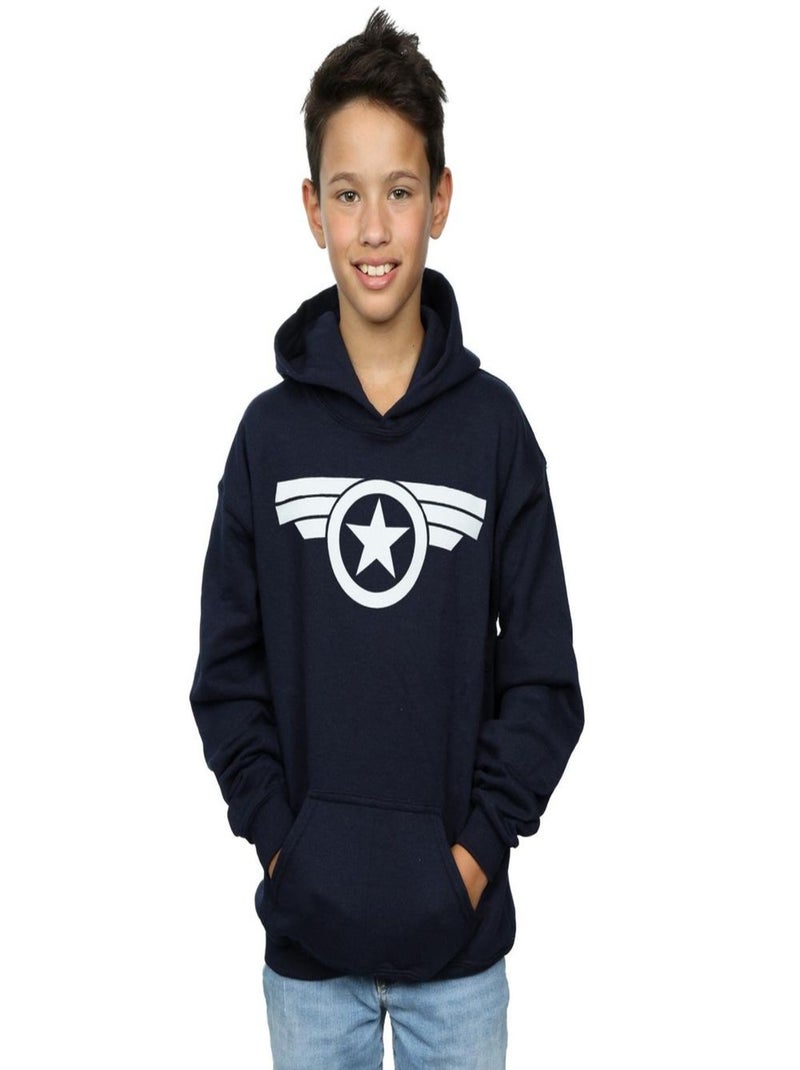 Marvel - Sweat à capuche SUPER SOLDIER Bleu marine - Kiabi