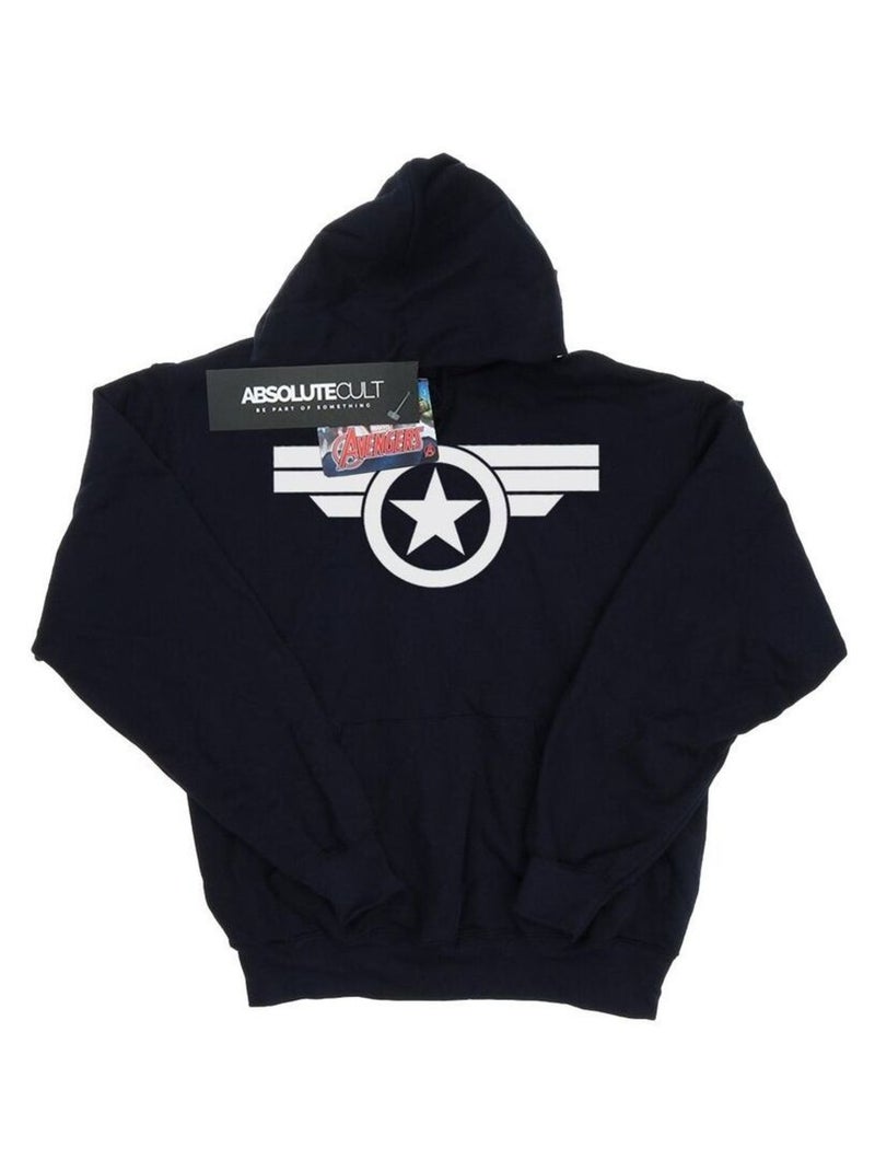 Marvel - Sweat à capuche SUPER SOLDIER Bleu marine - Kiabi