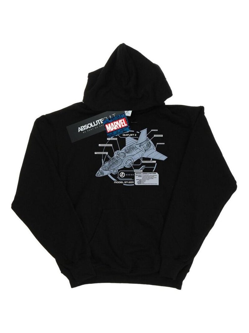 Marvel - Sweat à capuche THE AVENGERS Noir - Kiabi