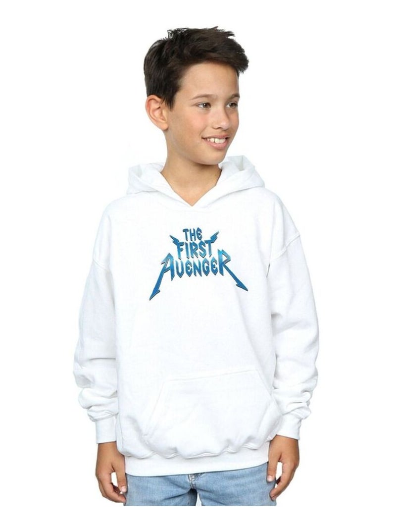 Marvel - Sweat à capuche THE FIRST AVENGER Blanc - Kiabi