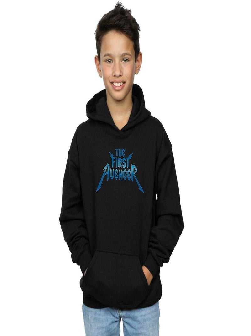 Marvel - Sweat à capuche THE FIRST AVENGER Noir - Kiabi