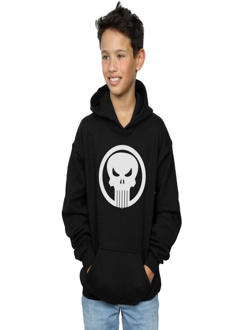 Marvel - Sweat à capuche THE PUNISHER SKULL CIRCLE Noir - Kiabi