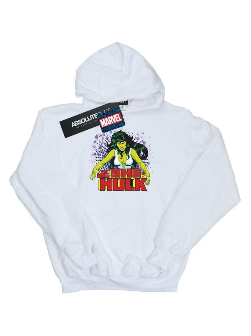 Marvel - Sweat à capuche THE SAVAGE Blanc - Kiabi