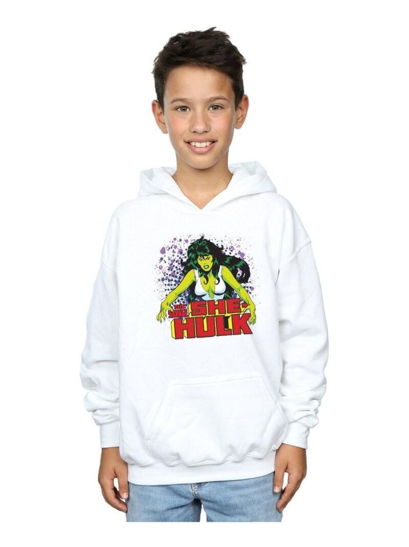 Marvel - Sweat à capuche THE SAVAGE Blanc - Kiabi