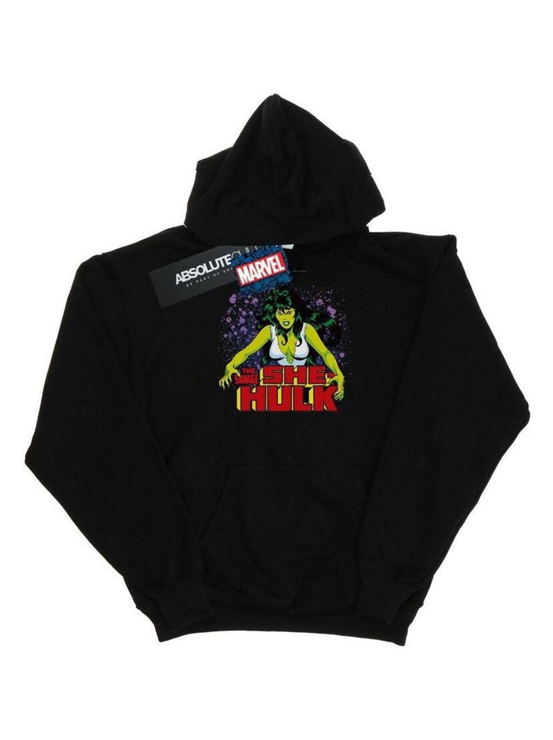 Marvel - Sweat à capuche THE SAVAGE Noir - Kiabi