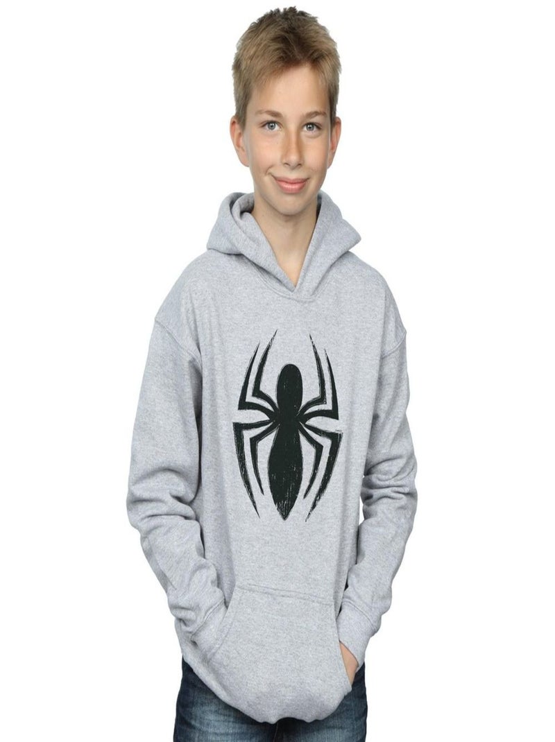 Marvel - Sweat à capuche ULTIMATE SPIDER Gris chiné - Kiabi