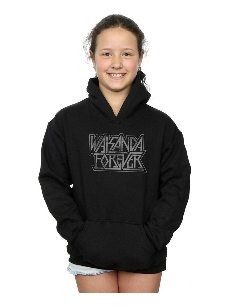 Marvel - Sweat à capuche WAKANDA FOREVER Noir - Kiabi