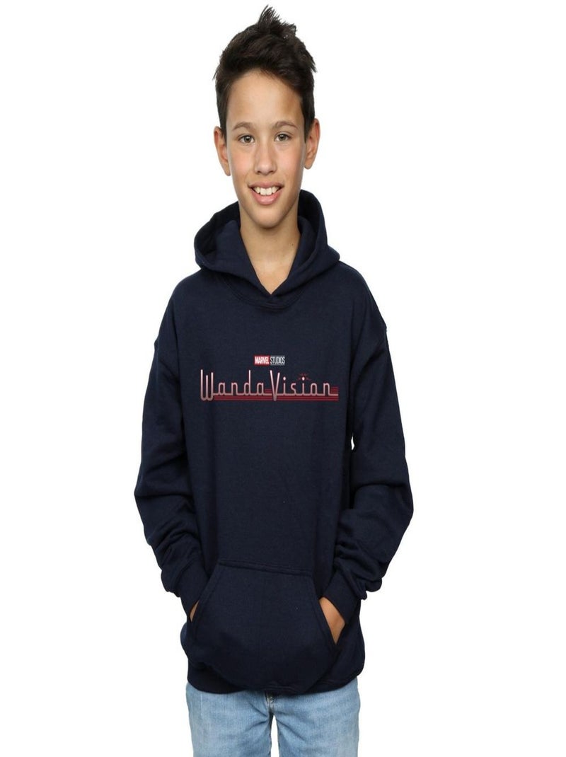 Marvel - Sweat à capuche WANDAVISION Bleu marine - Kiabi