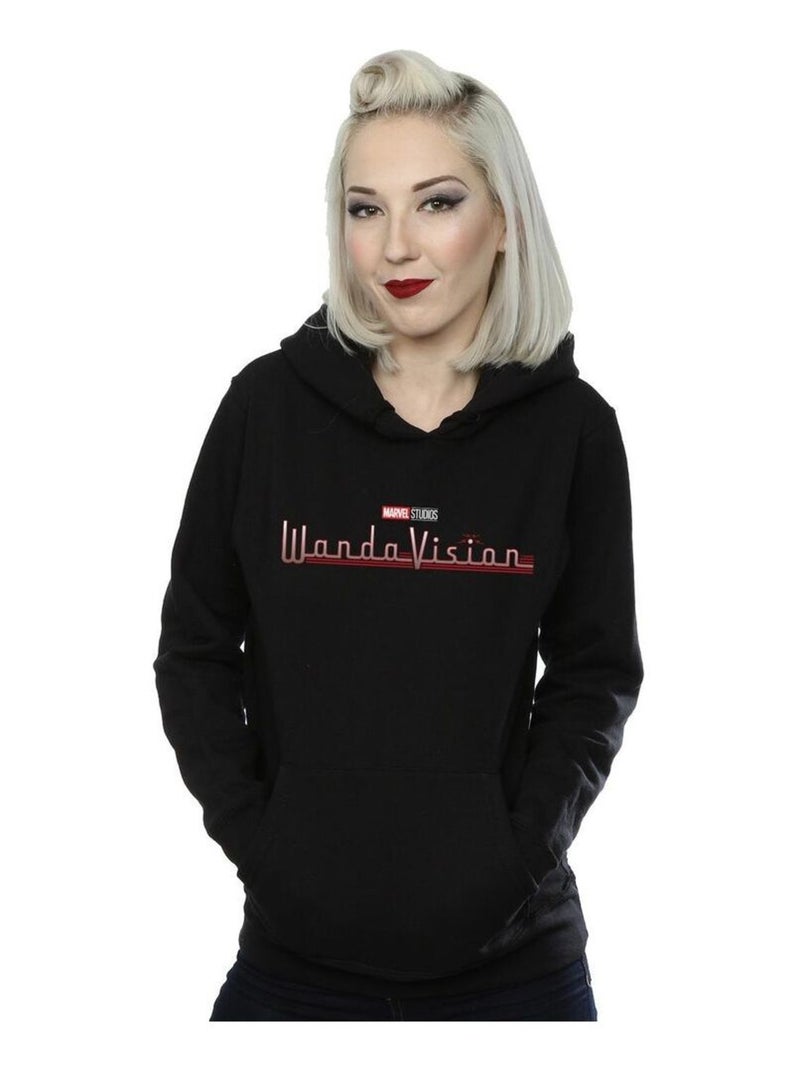 Marvel - Sweat à capuche WANDAVISION Noir - Kiabi