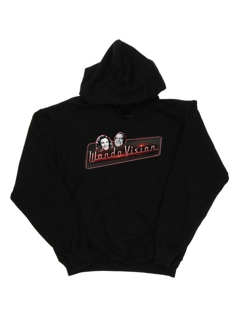 Marvel - Sweat à capuche WANDAVISION Noir - Kiabi
