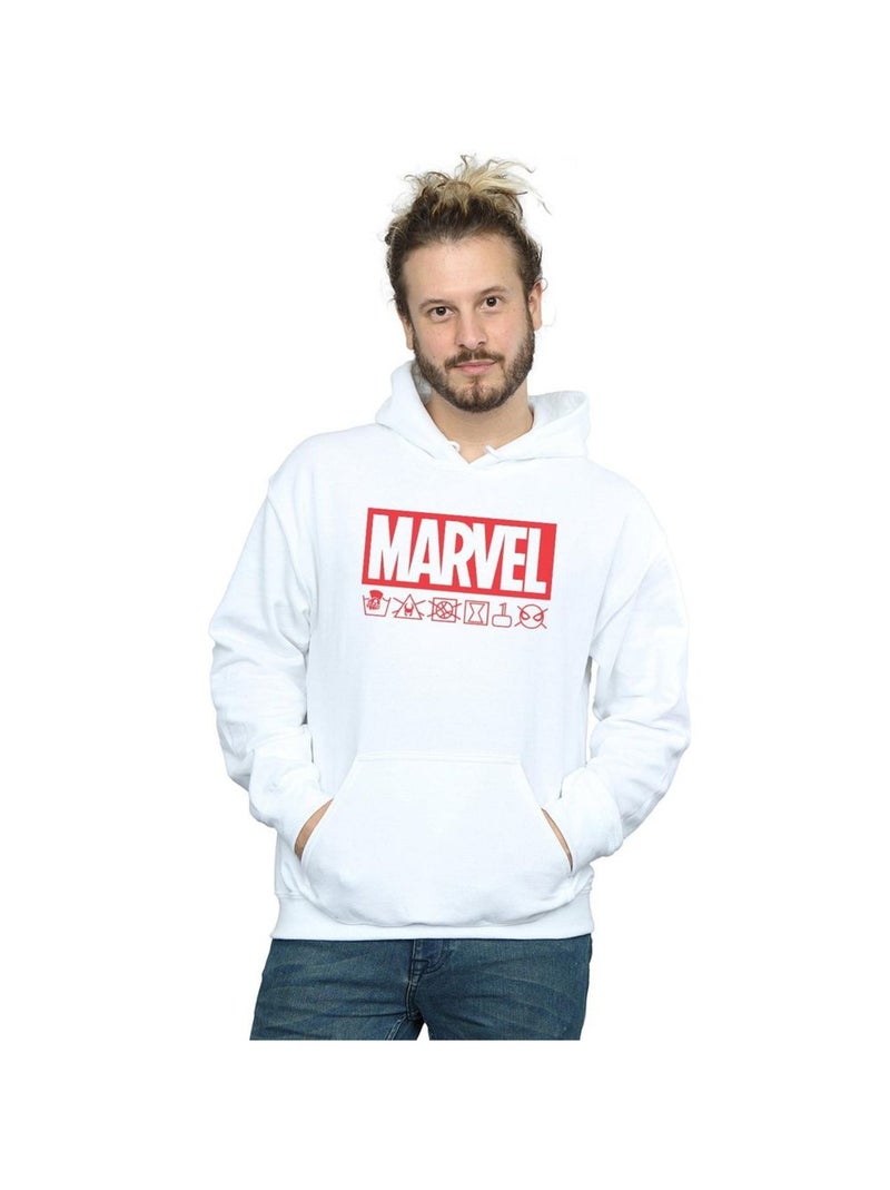 Marvel - Sweat à capuche WASH CARE Blanc - Kiabi