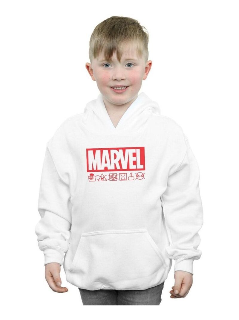 Marvel - Sweat à capuche WASH CARE Blanc - Kiabi