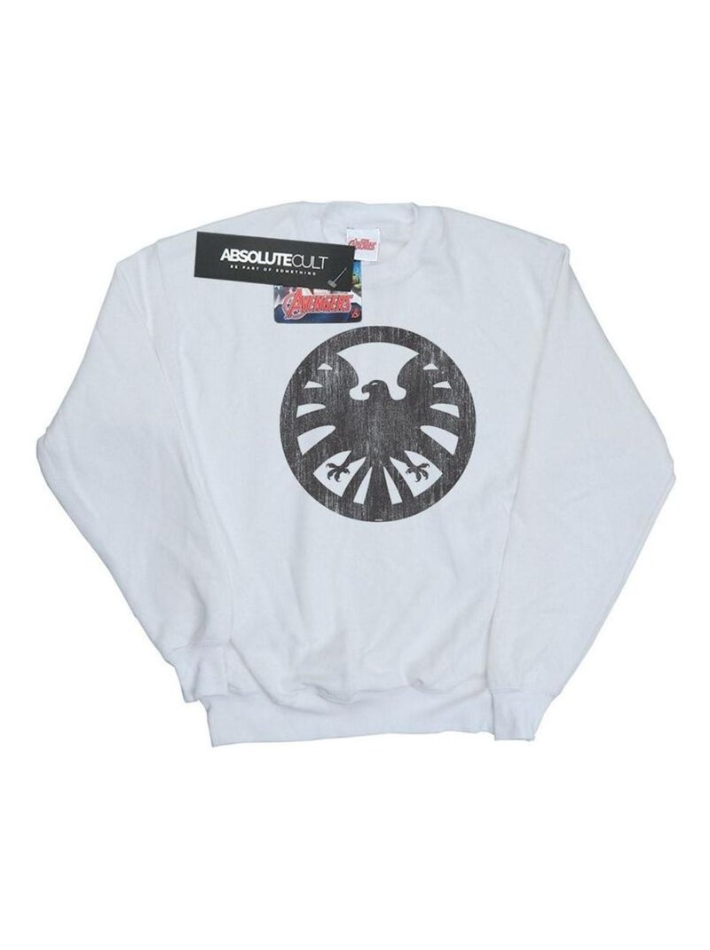 Marvel - Sweat AGENTS OF SHIELD Blanc - Kiabi
