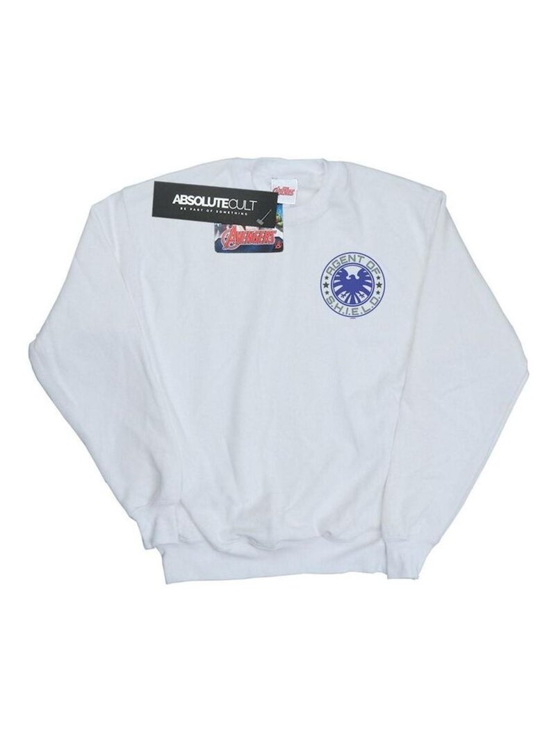Marvel - Sweat AGENTS OF SHIELD Blanc - Kiabi