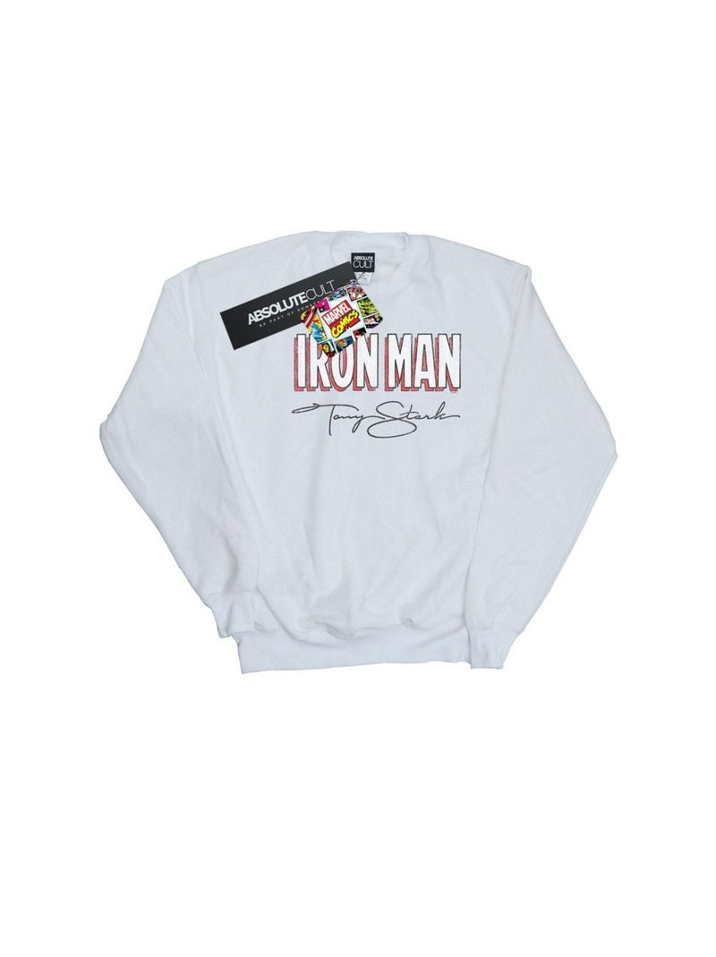 Marvel - Sweat AKA TONY STARK Blanc - Kiabi