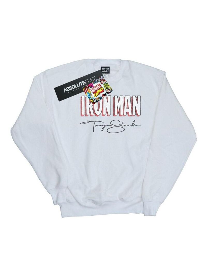 Marvel - Sweat AKA TONY STARK Blanc - Kiabi