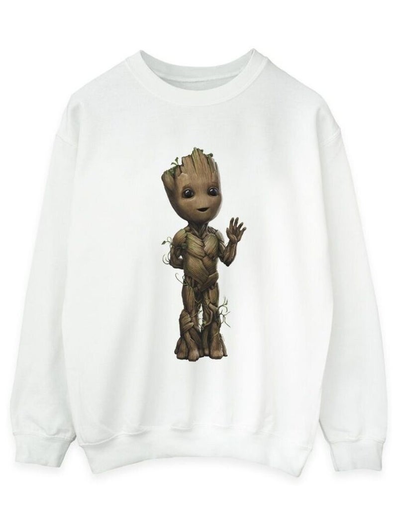 Marvel - Sweat AM GROOT Blanc - Kiabi