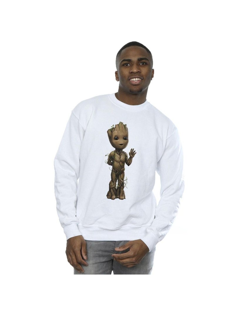 Marvel - Sweat AM GROOT Blanc - Kiabi
