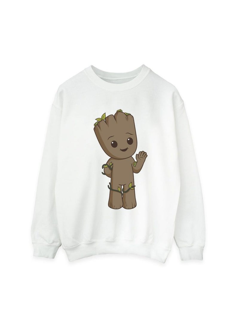Marvel - Sweat AM GROOT Blanc - Kiabi