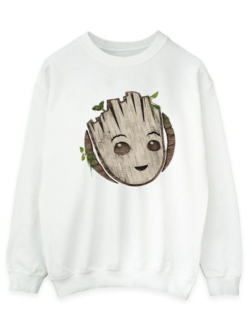 Marvel - Sweat AM GROOT Blanc - Kiabi