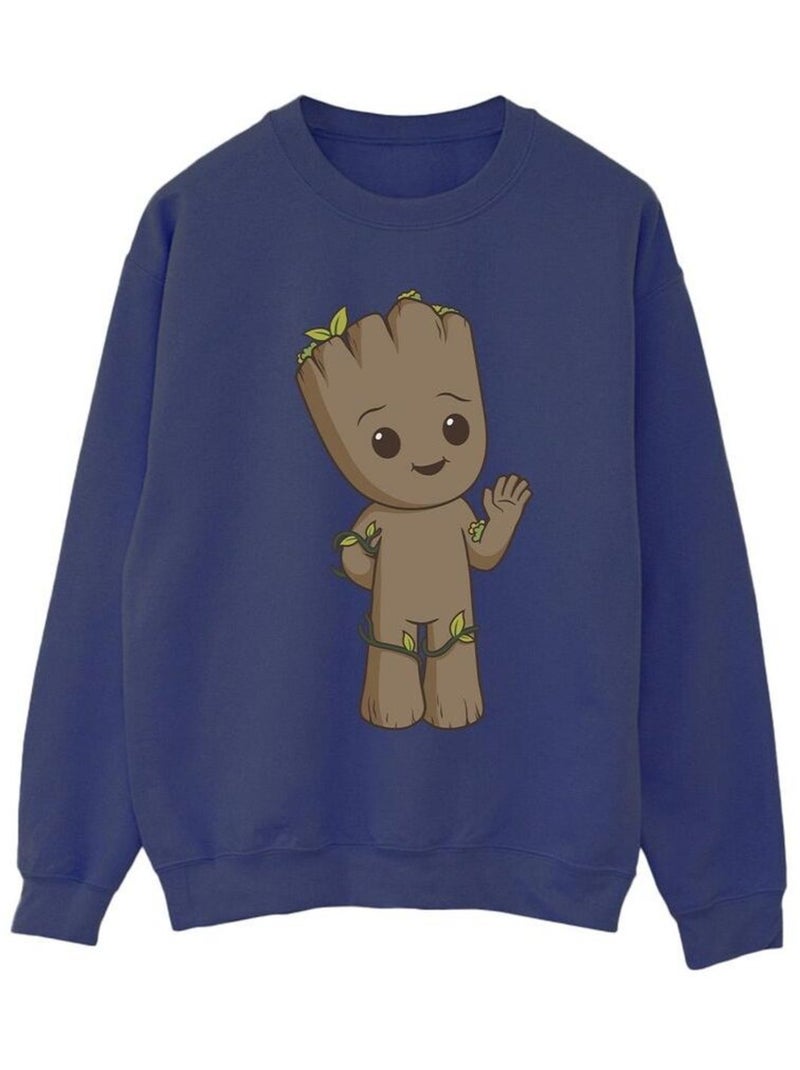 Marvel - Sweat AM GROOT Bleu marine - Kiabi