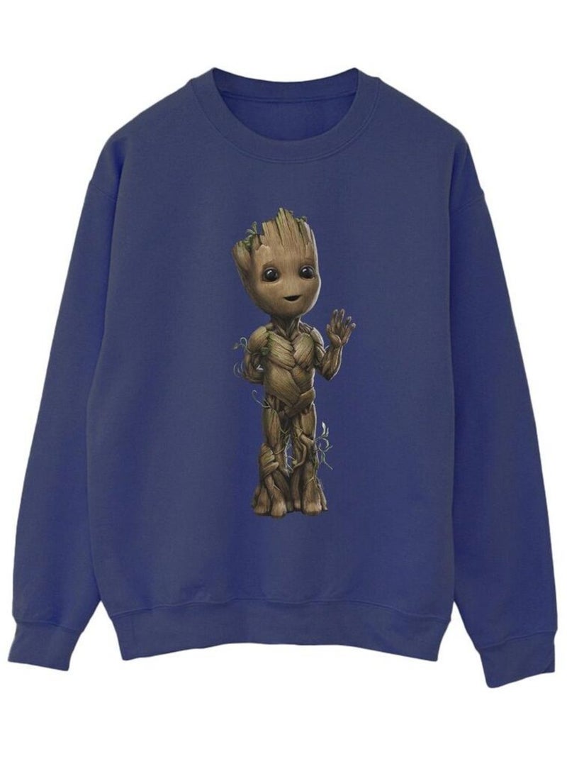 Marvel - Sweat AM GROOT Bleu marine - Kiabi
